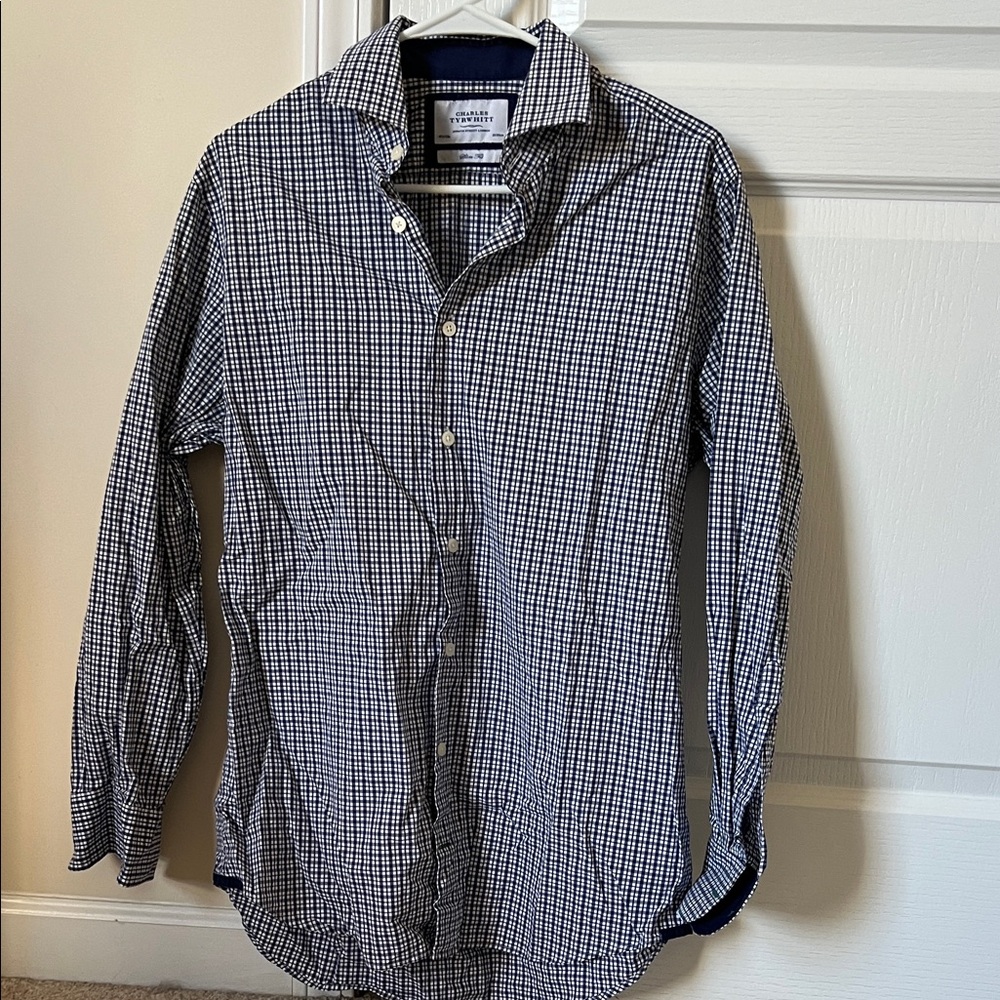 Men's Charles Tyrwhitt Blue Checkered Shirt